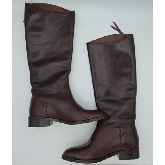 Cole Haan Grand OS Brown Leather Arlington Riding Boots Women's 6.5B tall zip up - Picture 7 of 8